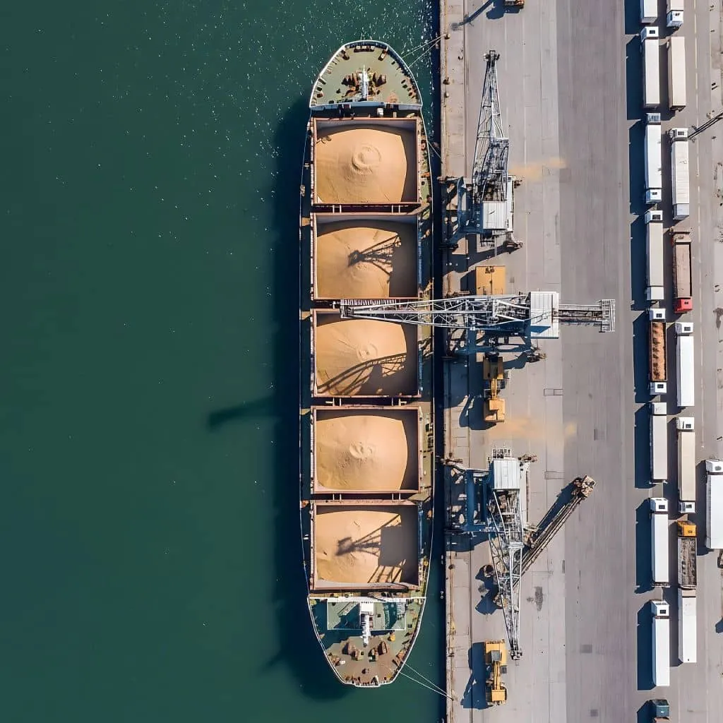 Bulk-grain-vessel-being-loaded-slide-comp